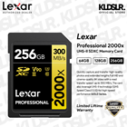 Lexar 256GB Professional 2000x UHS-II SDXC Memory Card (LSD2000256G-BNNNU)